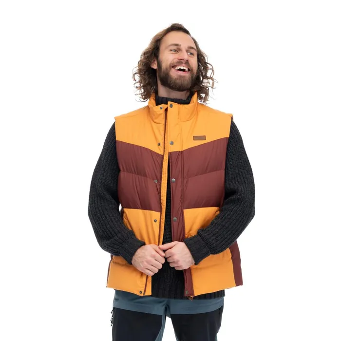 Bergans Of Norway Vests Nordmarka Outdoor Down Vest Amarone Red Golden Field 8211 Men