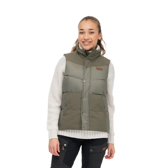Bergans Of Norway Vests Nordmarka Outdoor Down Vest Green Mud 8211 Women