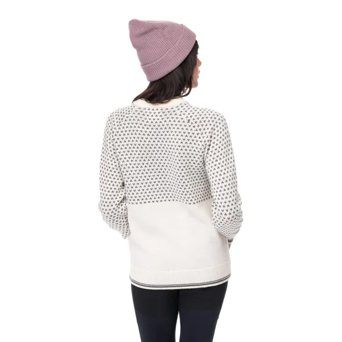 Bergans Of Norway Wool Alvdal Wool Jumper Vanilla White Solid Dark Grey 8211 Women
