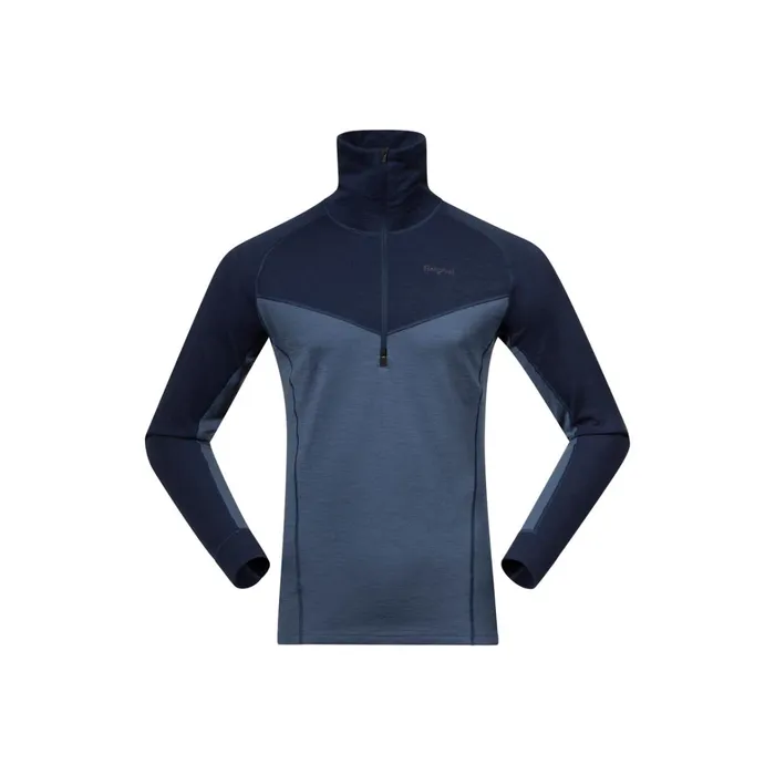 Bergans Of Norway Wool Longsleeved Shirts InnerDual Merino Half Zip Granite Blue Navy Blue 8211 Men Bergans Of Norway Wool Longsleeved Shirts InnerDual Merino Half Zip Granite Blue Navy Blue 8211 Men