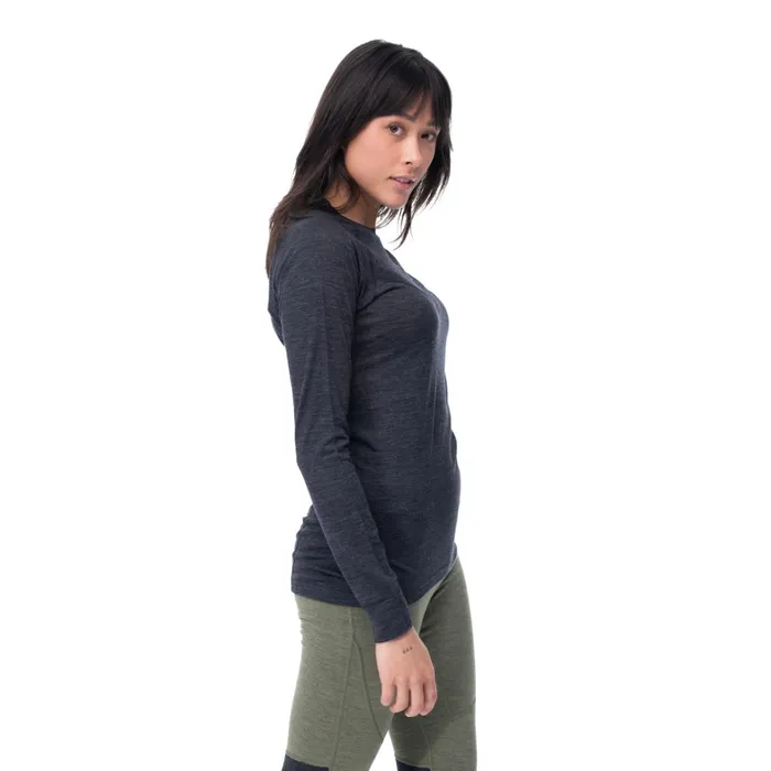 Bergans Of Norway Wool Longsleeved Shirts InnerLight W Long Sleeve Solid Charcoal 8211 Women