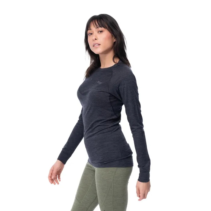 Bergans Of Norway Wool Longsleeved Shirts InnerLight W Long Sleeve Solid Charcoal 8211 Women