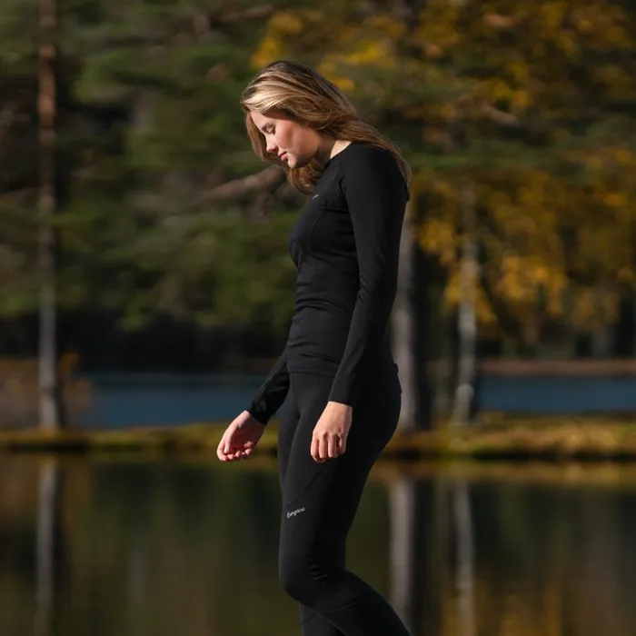 Bergans Of Norway Wool Longsleeved Shirts InnerPure Merino Long Sleeve Black 8211 Women