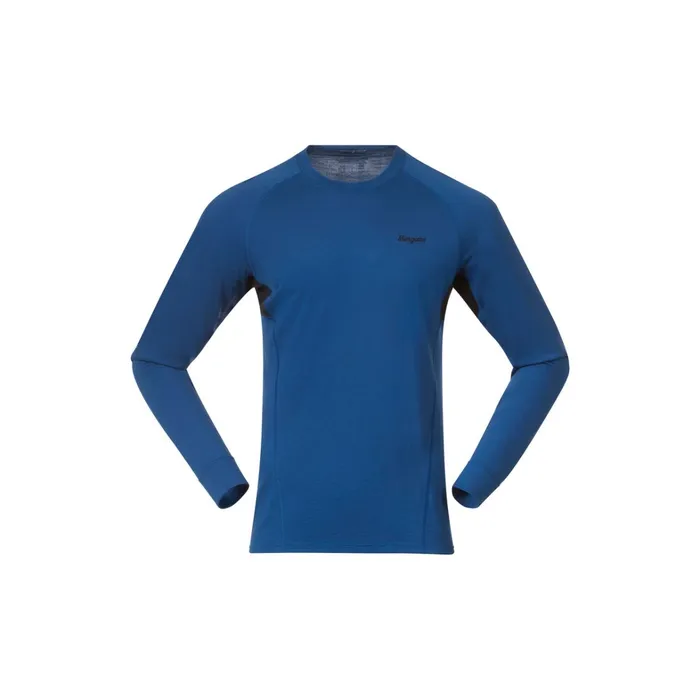 Bergans Of Norway Wool Longsleeved Shirts InnerPure Merino Long Sleeve Dusty Space Blue Black 8211 Men