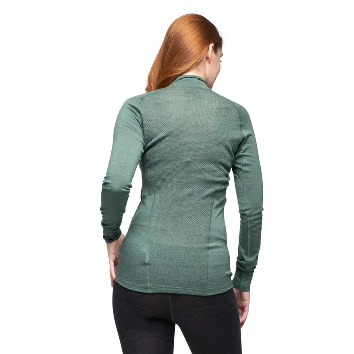 Bergans Of Norway Wool Longsleeved Shirts InnerPure W Half Zip Dark Jade Green 8211 Women