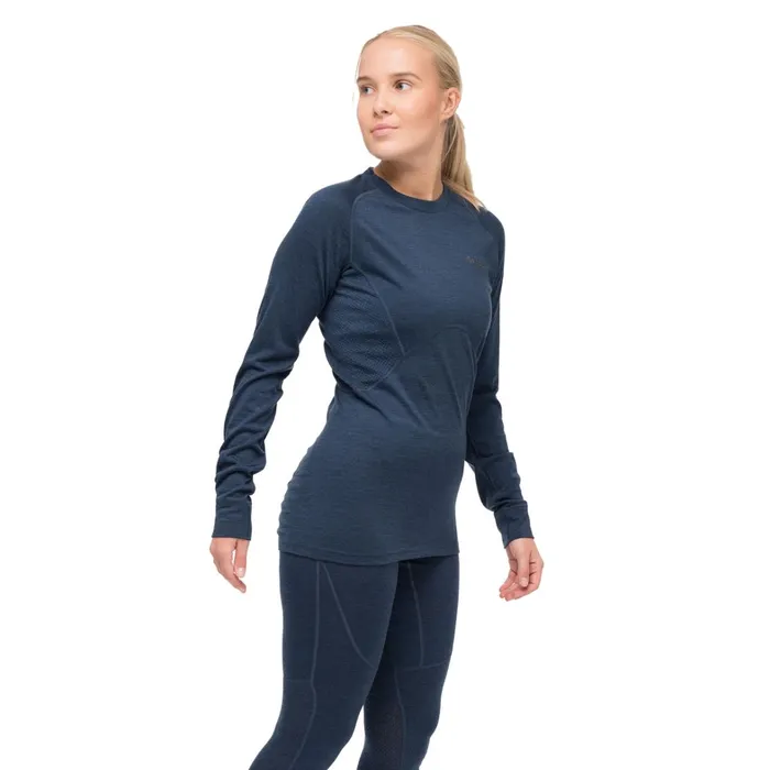 Bergans Of Norway Wool Longsleeved Shirts InnerPure W Long Sleeve Navy Blue 8211 Women