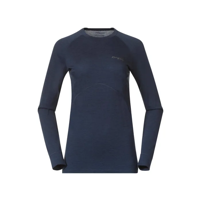 Bergans Of Norway Wool Longsleeved Shirts InnerPure W Long Sleeve Navy Blue 8211 Women