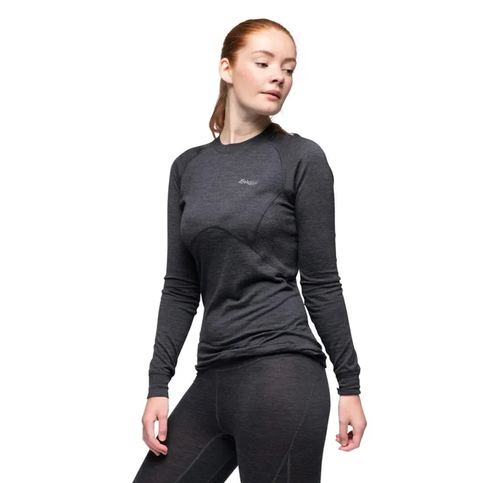 Bergans Of Norway Wool Longsleeved Shirts InnerPure W Long Sleeve Solid Charcoal 8211 Women Bergans Of Norway Wool Longsleeved Shirts InnerPure W Long Sleeve Solid Charcoal 8211 Women