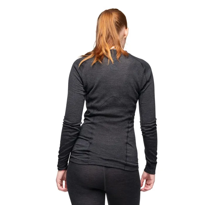 Bergans Of Norway Wool Longsleeved Shirts InnerPure W Long Sleeve Solid Charcoal 8211 Women