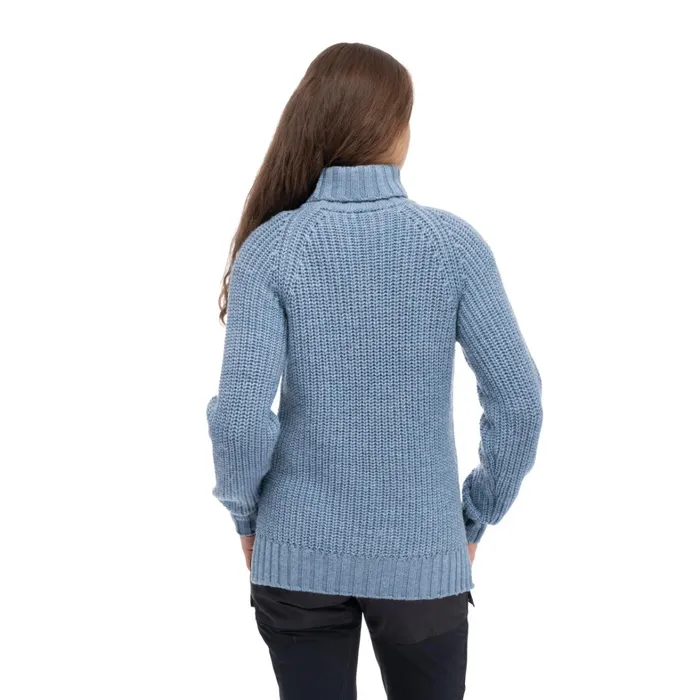 Bergans Of Norway Wool Nordmarka Merino High Neck Jumper Husky Blue 8211 Women