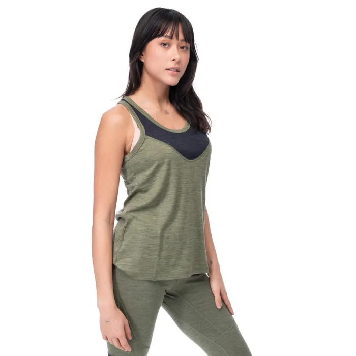 Bergans Of Norway Wool TShirts And Tops InnerLight W Singlet Olive Green 8211 Women