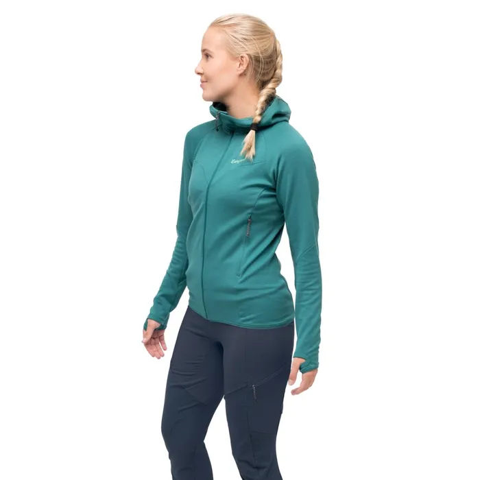 Bergans Of Norway Wool Tind Merino Hood Jacket Malachite Green 8211 Women