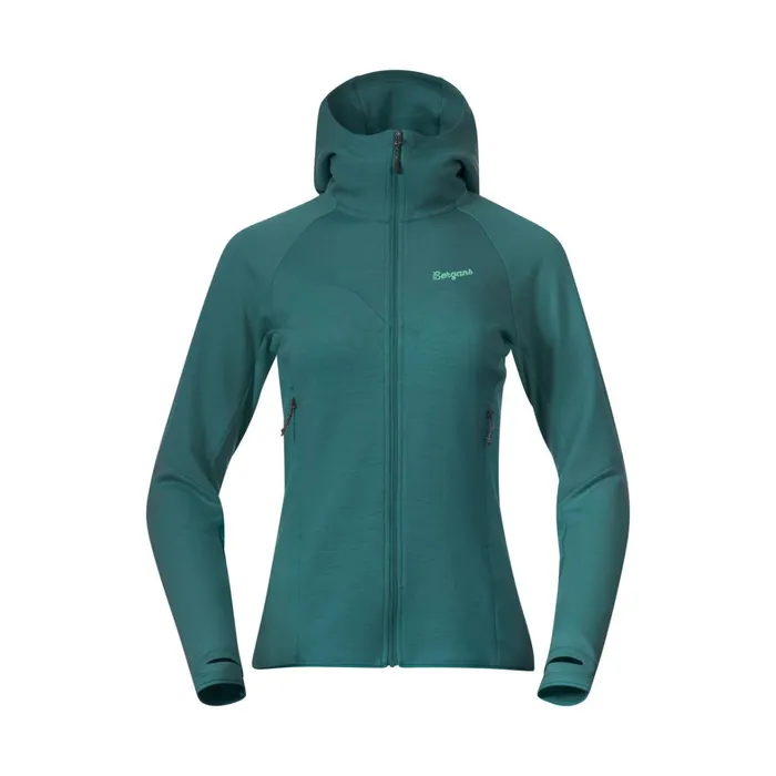 Bergans Of Norway Wool Tind Merino Hood Jacket Malachite Green 8211 Women