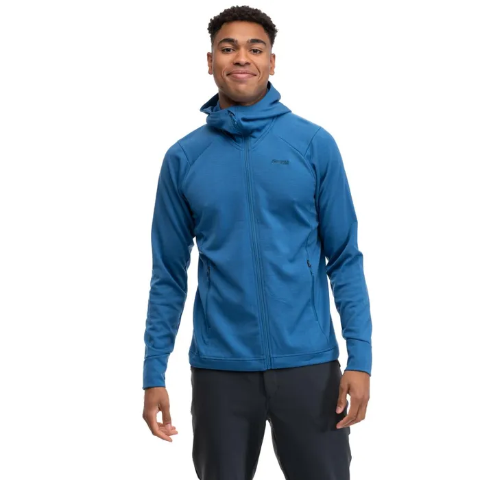 Bergans Of Norway Wool Ulstein Wool Hood Jacket North Sea Blue 8211 Men