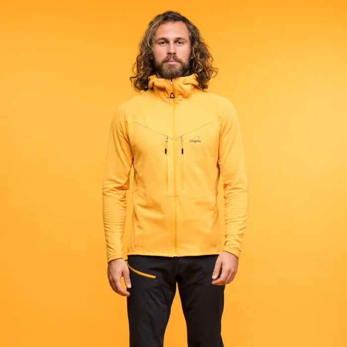 Bergans Of Norway Wool Y Mountainline Wooltech Midlayer Jacket Mango Yellow 8211 Men