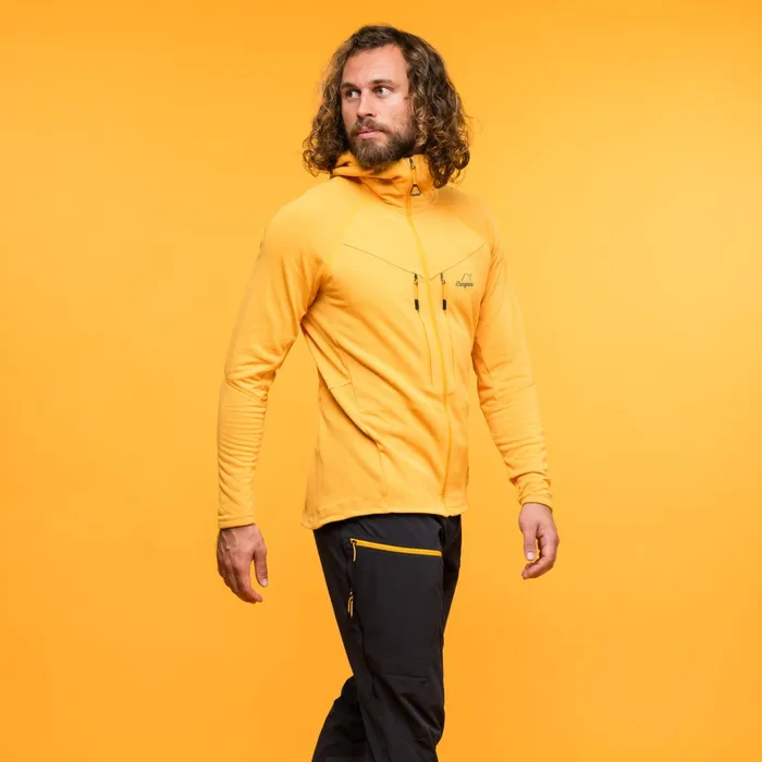 Bergans Of Norway Wool Y Mountainline Wooltech Midlayer Jacket Mango Yellow 8211 Men