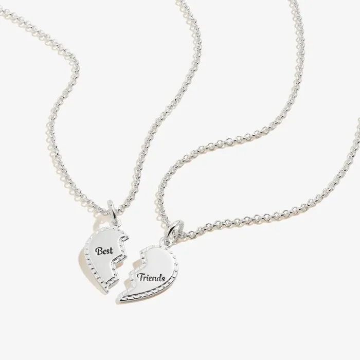Best Friends Charm Necklace Set Of 2 Silver Women Alex And Ani Thank You