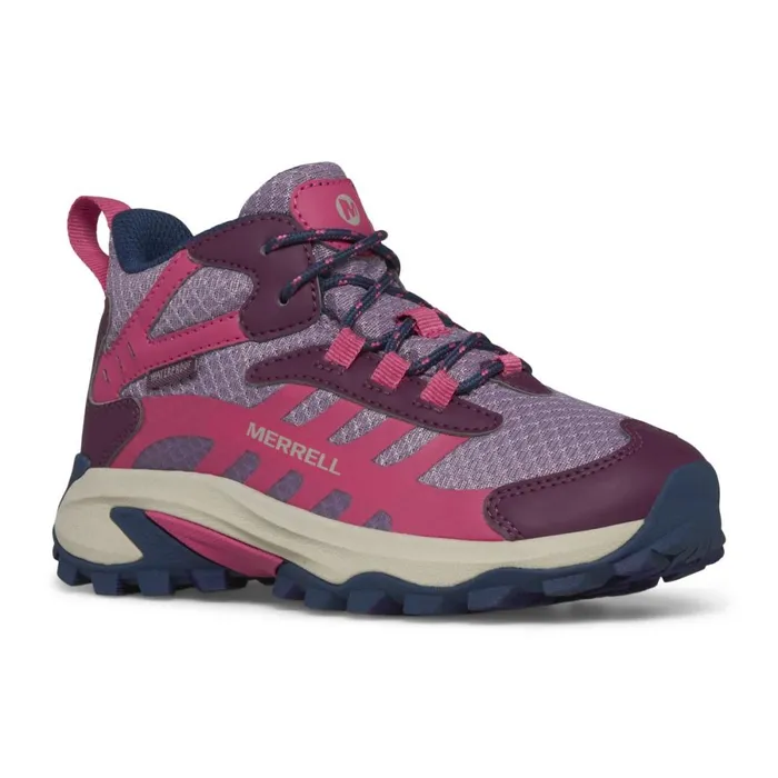 Big Moab Speed 2 Mid Waterproof Berry Kids Merrell Boots