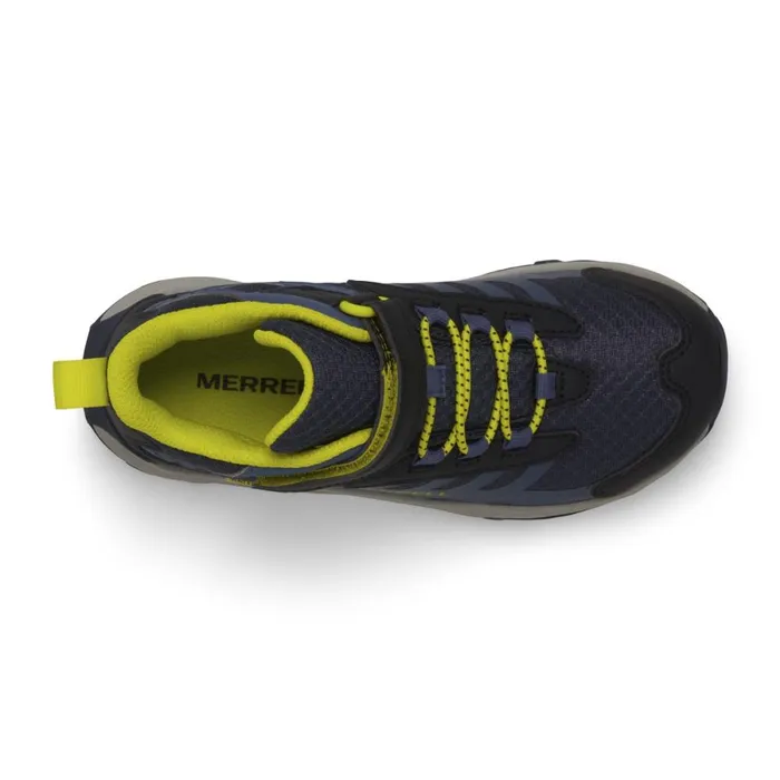 Big Moab Speed Mid 2 AC Waterproof Navyhi Vis Kids Merrell Boots