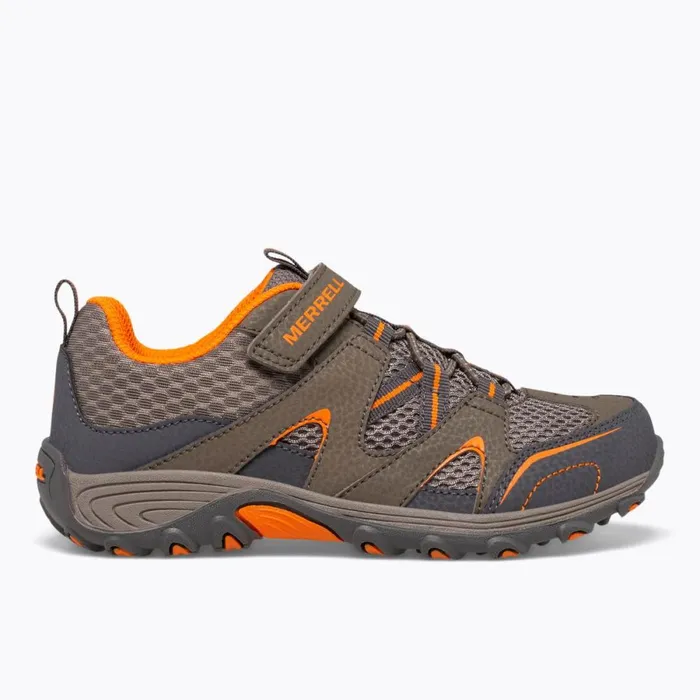 Big Trail Chaser Shoe Gunsmoke Orange Kids Merrell Sneakers