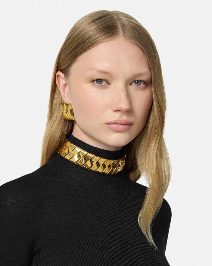 Bind Choker Light Gold Women Versace Necklaces