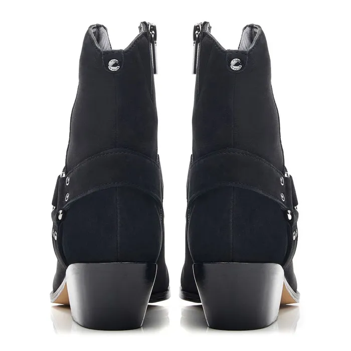 Black Boots Women Moda In Pelle Alexiia Black Nubuck