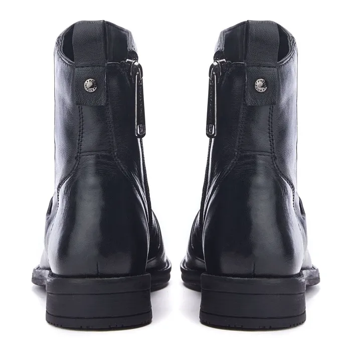 Black Boots Women Moda In Pelle Brandish Black Leather