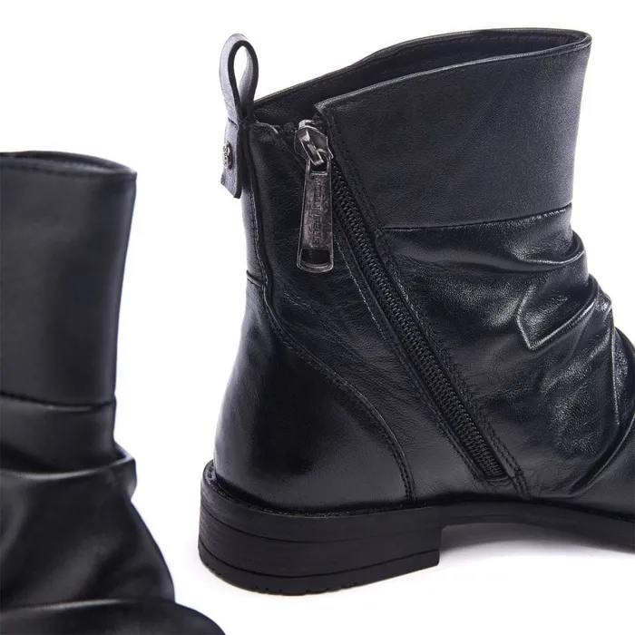 Black Boots Women Moda In Pelle Brandish Black Leather