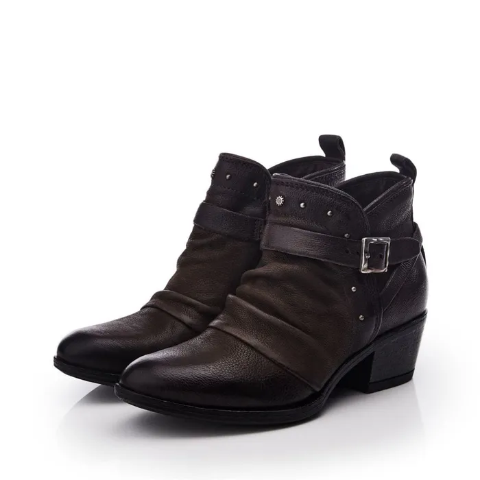 Black Boots Women Moda In Pelle Braya Black Nubuck
