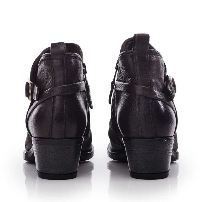 Black Boots Women Moda In Pelle Braya Black Nubuck
