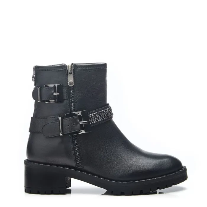 Black Boots Women Moda In Pelle Cataner Black Leather