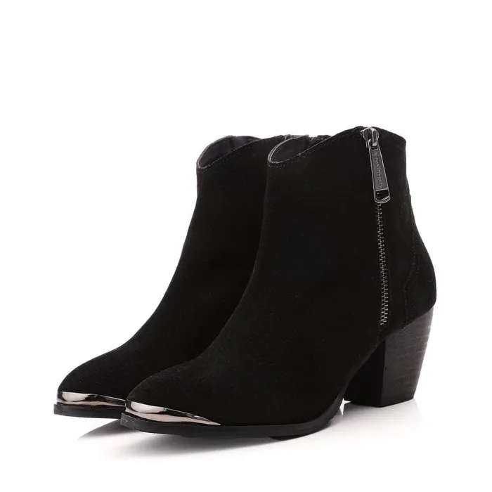 Black Boots Women Moda In Pelle Dania Black Suede