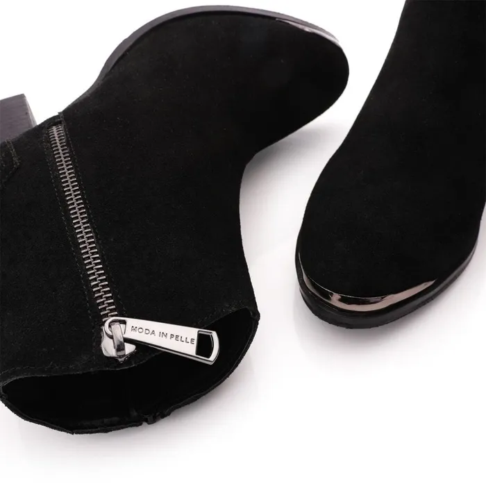 Black Boots Women Moda In Pelle Dania Black Suede