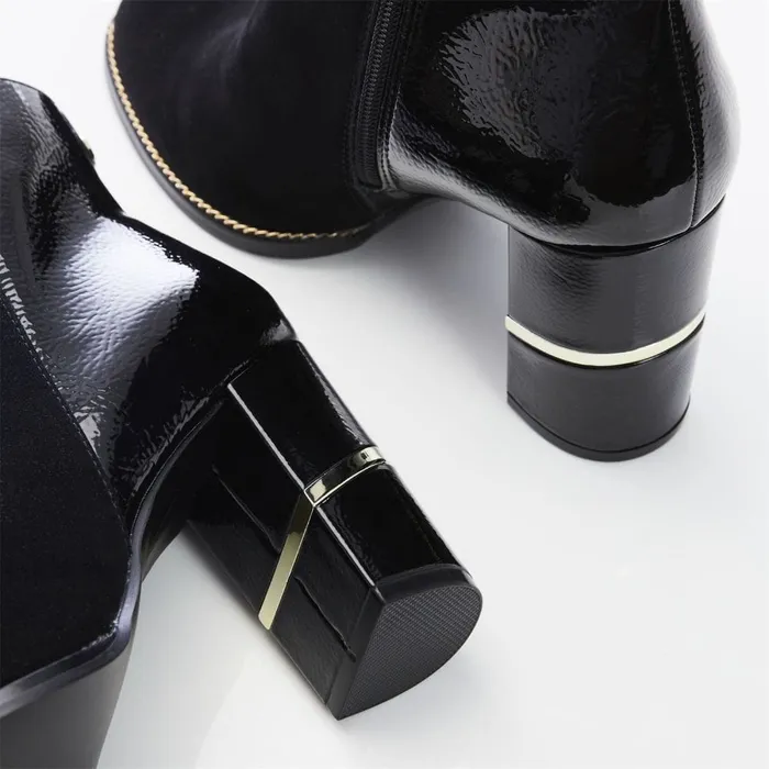 Black Boots Women Moda In Pelle Mirren Black Protauras
