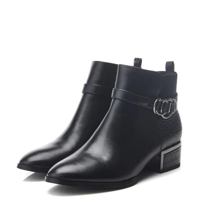 Black Boots Women Moda In Pelle Paras Black Porvair
