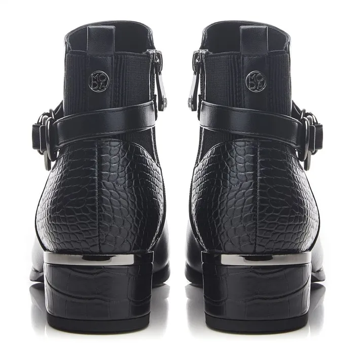 Black Boots Women Moda In Pelle Paras Black Porvair