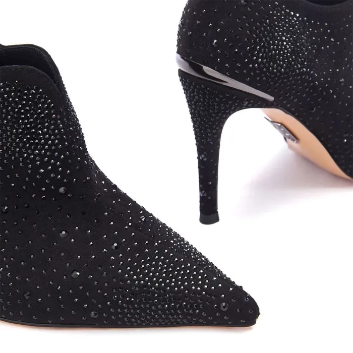 Black Boots Women Moda In Pelle Quene Black Alcantara