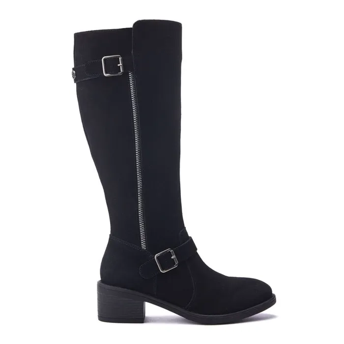 Black Boots Women Moda In Pelle Senlis Black Suede
