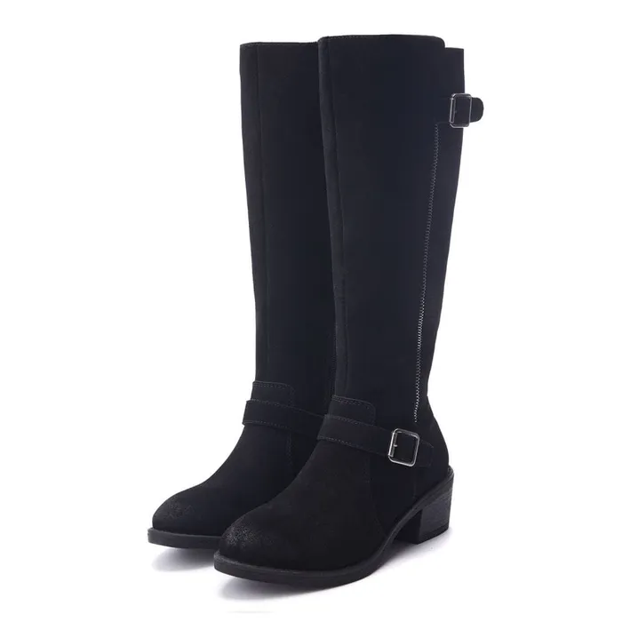 Black Boots Women Moda In Pelle Senlis Black Suede