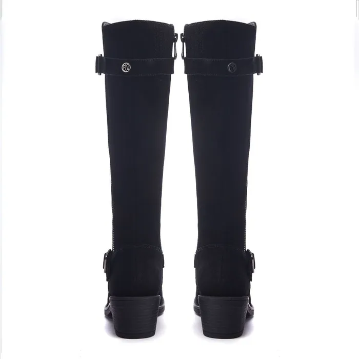 Black Boots Women Moda In Pelle Senlis Black Suede