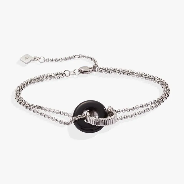 Black Onyx Textured Bracelet Stainless Steel Silver Women Alex And Ani Growth New Beginnings Black Onyx Textured Bracelet Stainless Steel Silver Women Alex And Ani Growth New Beginnings