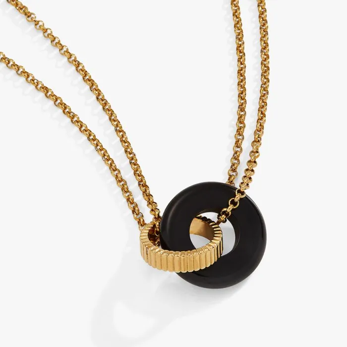 Black Onyx Textured Necklace Stainless Steel Silver Women Alex And Ani Necklaces Black Onyx Textured Necklace Stainless Steel Silver Women Alex And Ani Necklaces