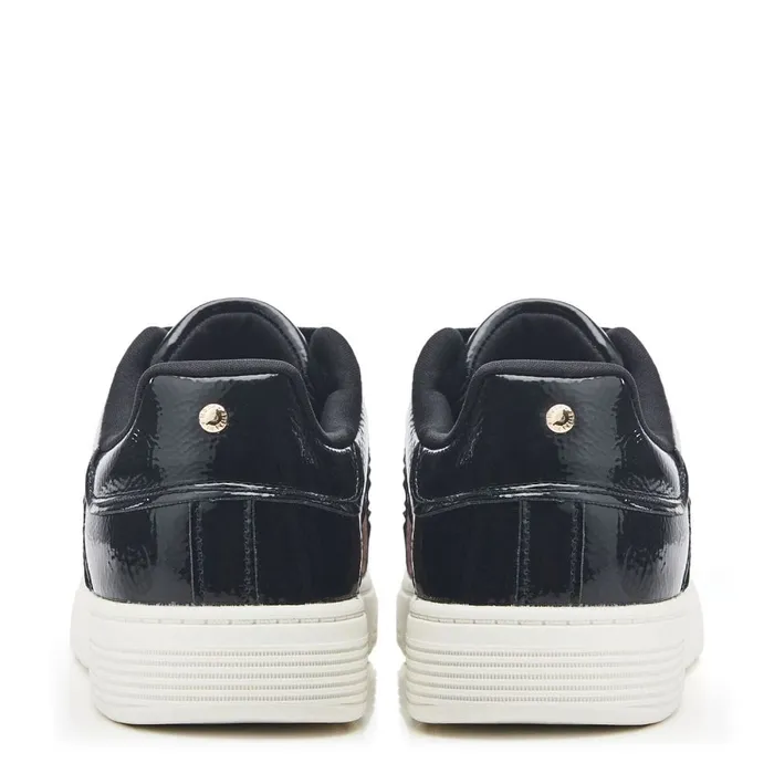 Black Trainers Women Moda In Pelle Bearly Black 8211 Leopard Porvair