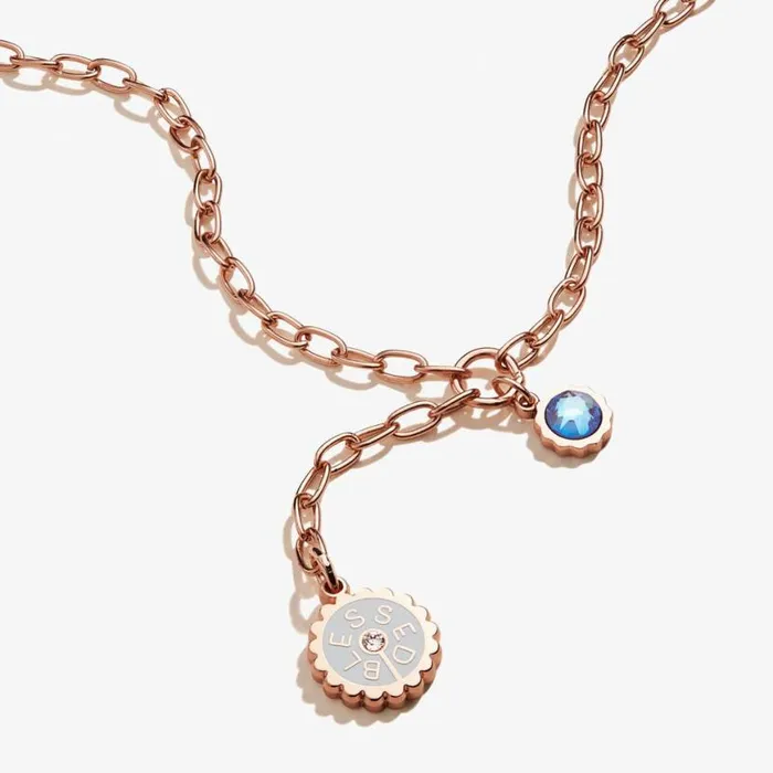 Blessed Y Necklace Antique Rose Gold Women Alex And Ani Thank You
