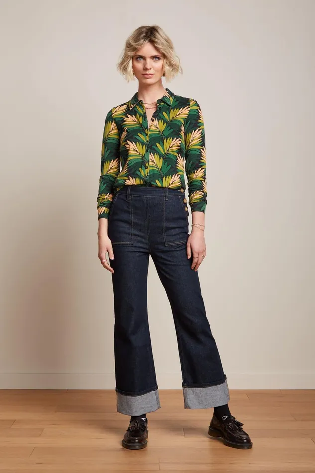 Blouses Women King Louie Blouse Ornette Pine Green 8211 Ornette