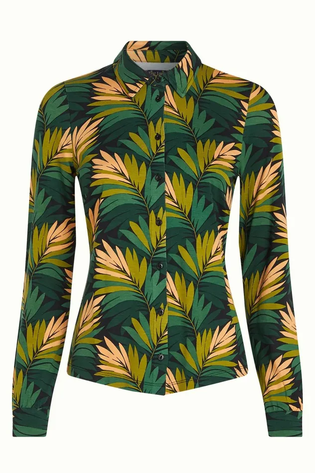 Blouses Women King Louie Blouse Ornette Pine Green 8211 Ornette