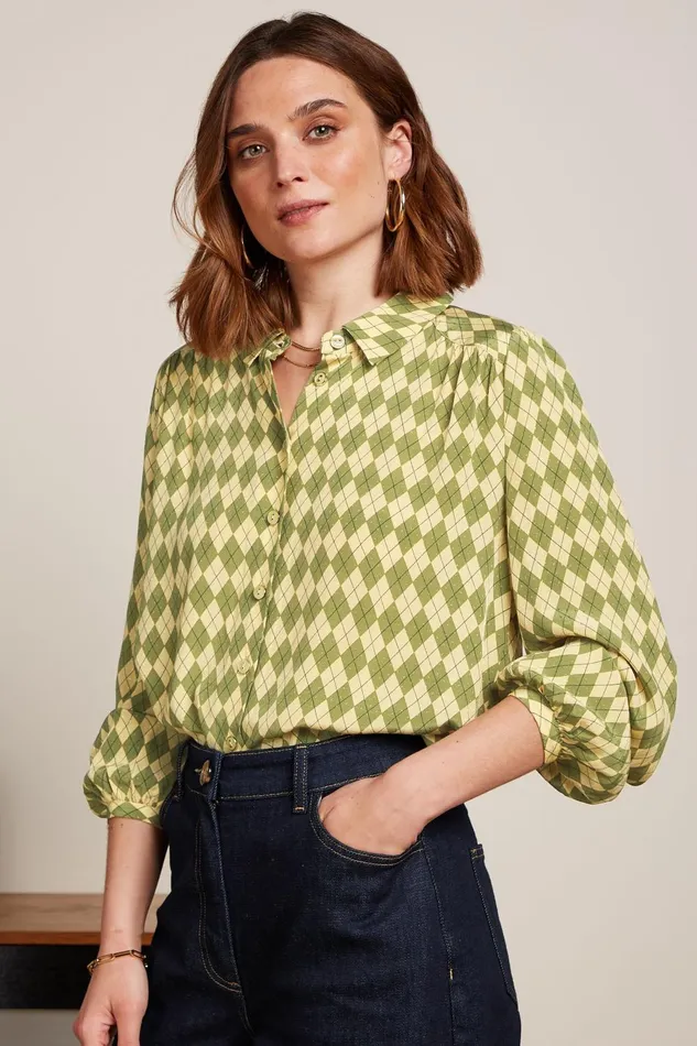 Blouses Women King Louie Carina Blouse Farrow Guacemole 8211 Farrow