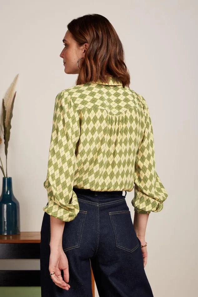 Blouses Women King Louie Carina Blouse Farrow Guacemole 8211 Farrow