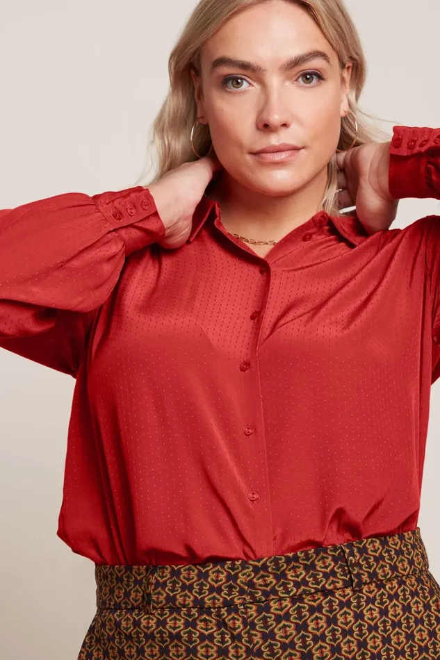 Blouses Women King Louie Carina Blouse Sista Terra Red 8211 Sista