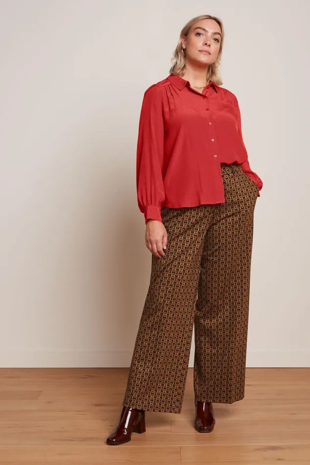 Blouses Women King Louie Carina Blouse Sista Terra Red 8211 Sista